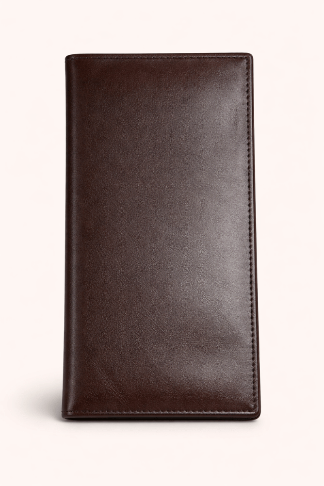 Premium Long Leather Wallet for Men – Executive Slim Design
