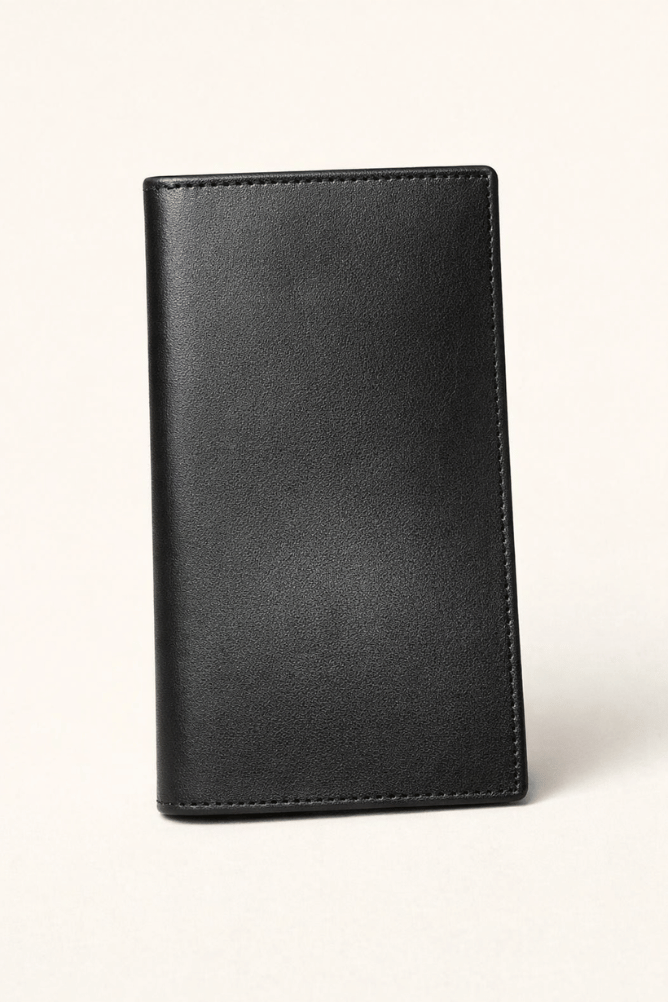 Premium Long Leather Wallet for Men – Executive Slim Design