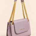 Sleek Luxe Chain Shoulder Bag — Dusty Rose