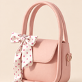 Polka Bow Structured Handbag — Available in Different Colors