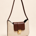 Luna Woven Flap Shoulder Bag – Chocolate Brown