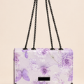 Floral Chain Shoulder Bag – Lavender
