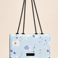 Floral Chain Shoulder Bag – Lush Blue