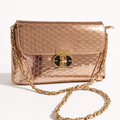Shoulder Bag Gold Chain Dark Brown Premium Collection
