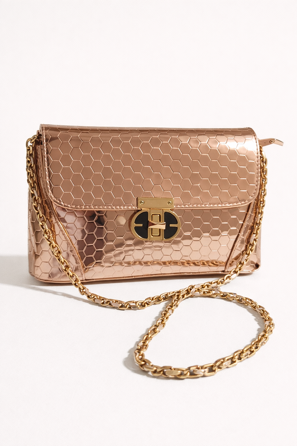 Shoulder Bag Gold Chain Dark Brown Premium Collection