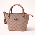 Monogram Patterned Mini Handbag Elegant Daily Shoulder Bag