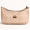Monogram Patterned Cosmetic Pouch Compact Travel Storage Case
