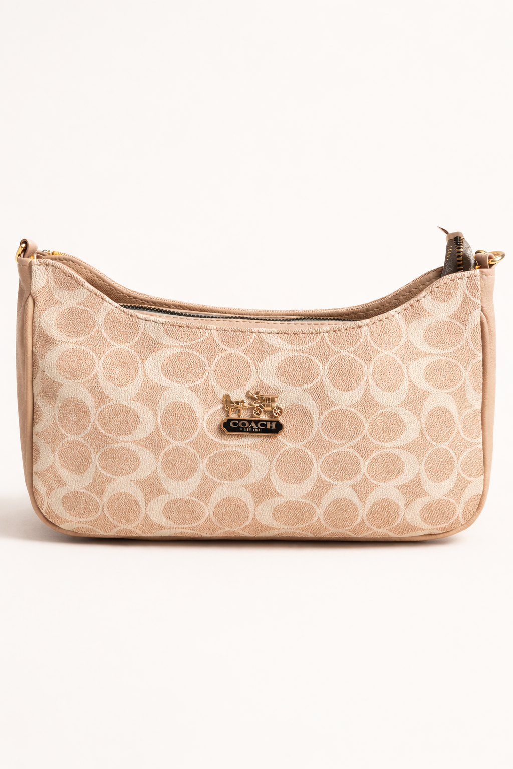 Monogram Patterned Cosmetic Pouch Compact Travel Storage Case